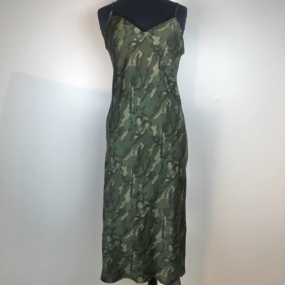NWOT Wild Fable Camouflage Midi Slip Dress XS - Picture 3 of 9